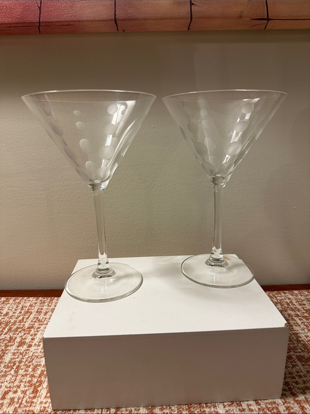 Mikasa Cheers Martini Glasses.